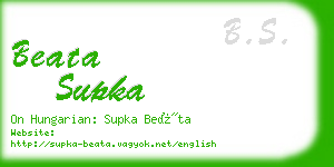 beata supka business card